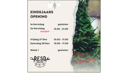 Eindejaars openingstijden Resa